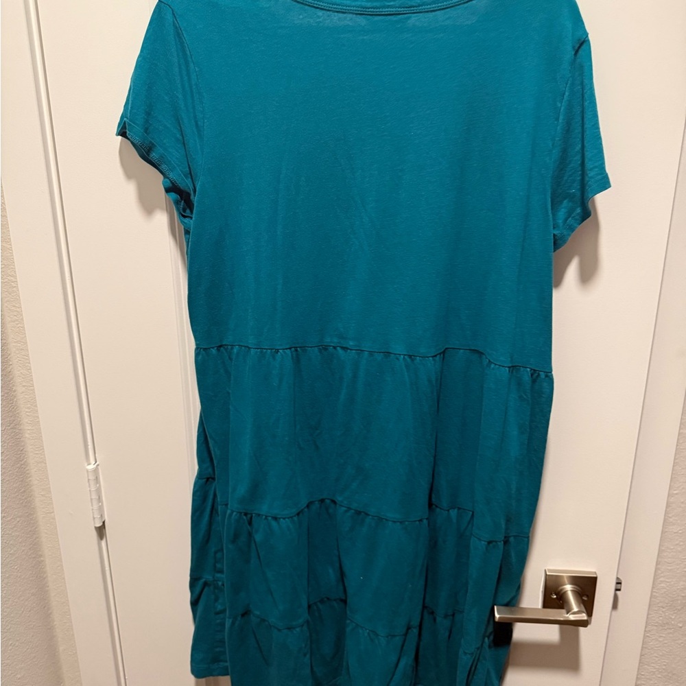 Time and Tru Turquoise Short Sleeve Dress - Picture 3 of 3